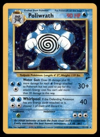 Poliwrath Base Set 2 #015/130 Holo Pokemon Card