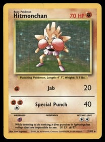 Hitmonchan Base Set #007/102 Holo Pokemon Card