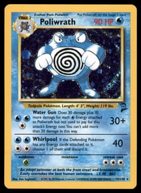 Poliwrath Base Set 2 #015/130 Holo Pokemon Card
