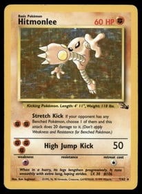 Hitmonlee (7) Fossil #07/62 Holo Pokemon Card