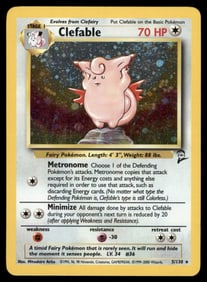 Clefable Base Set 2 #005/130 Holo Pokemon Card