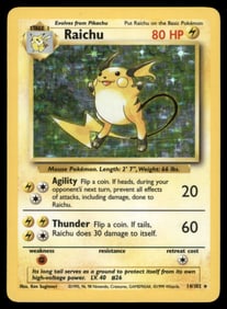 Raichu Base Set #014/102 Holo Pokemon Card