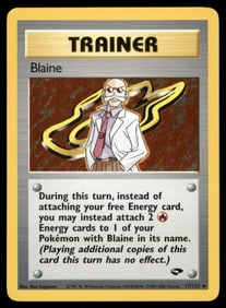 Blaine (17) Gym Challenge #017/132 Holo Pokemon Card