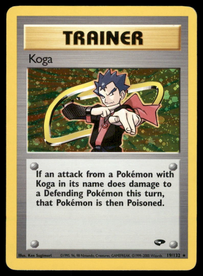 Koga (19) Gym Challenge #019/132 Holo Pokemon Card: We offer combined shipping on multiple items. Buyers may also arrange their own shipping. LiveShipping is a separate and independent option for shipping that is NOT a part of the auction house or thei