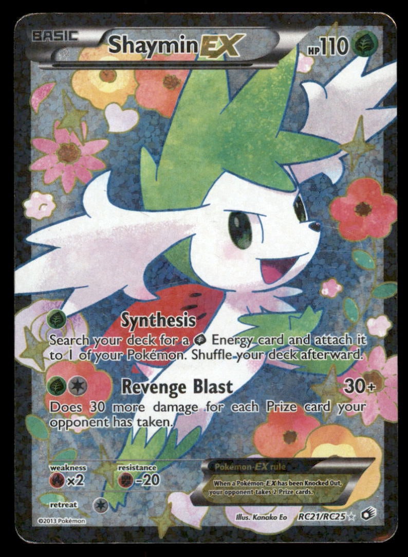 Shaymin EX (Full Art) Legendary Treasures: Radiant Collection #RC21/RC25 Holo Pokemon Card (1 of 2)