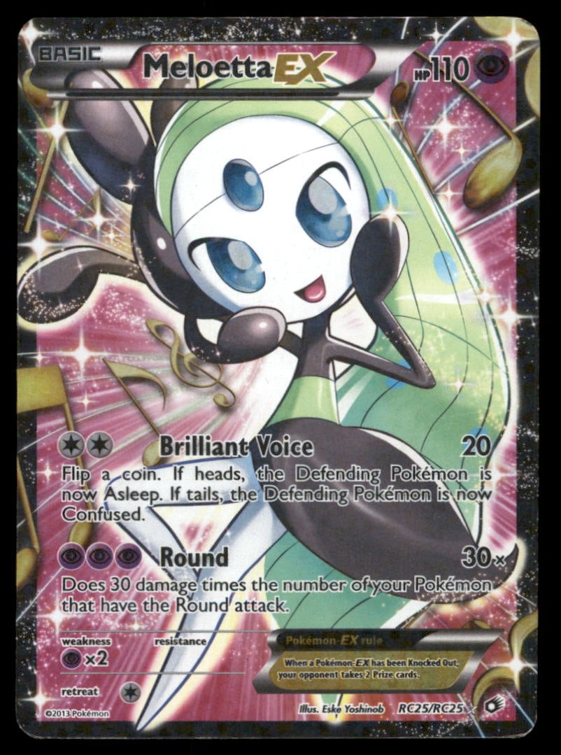 Meloetta EX (Full Art) Legendary Treasures: Radiant Collection #RC25/RC25 Holo Pokemon Card (1 of 2)