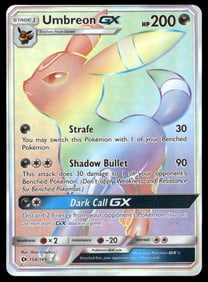 Umbreon GX (Secret) SM Base Set #154/149 Holo Pokemon Card