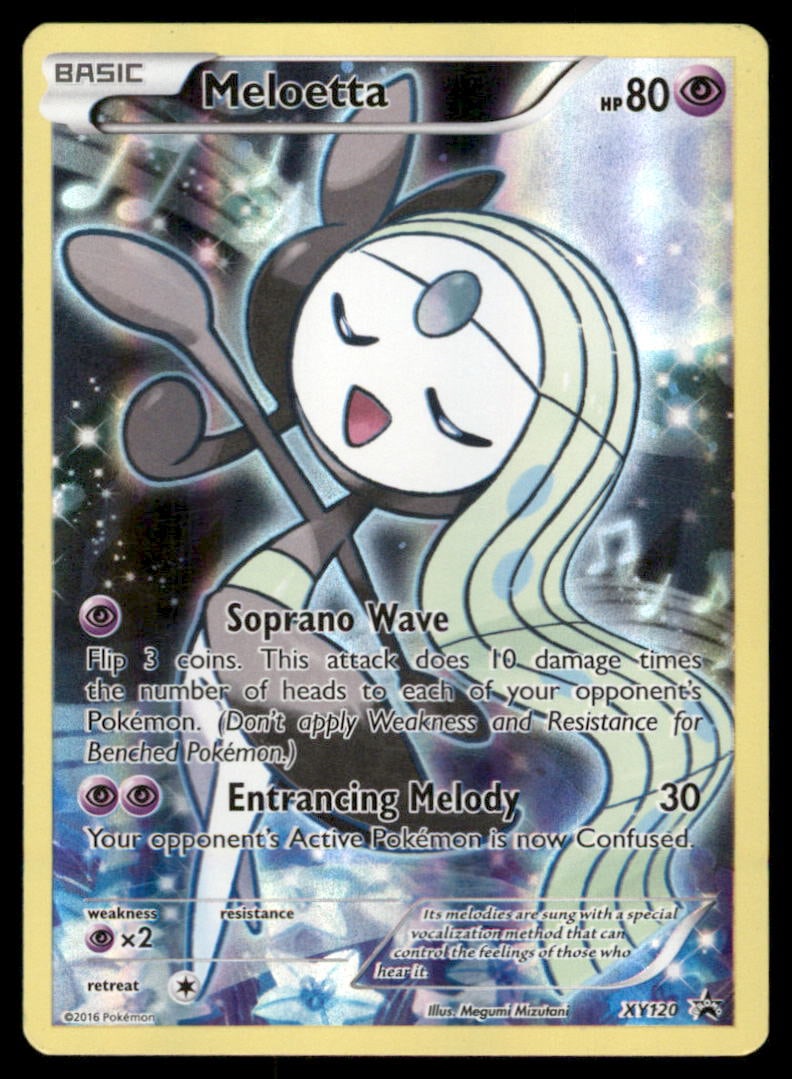 Meloetta XY Promos #XY120 Holo Pokemon Card: We offer combined shipping on multiple items. Buyers may also arrange their own shipping. LiveShipping is a separate and independent option for shipping that is NOT a part of the auction house or thei