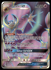 Lunala GX (Full Art) SM Base Set #141/149 Holo Pokemon Card