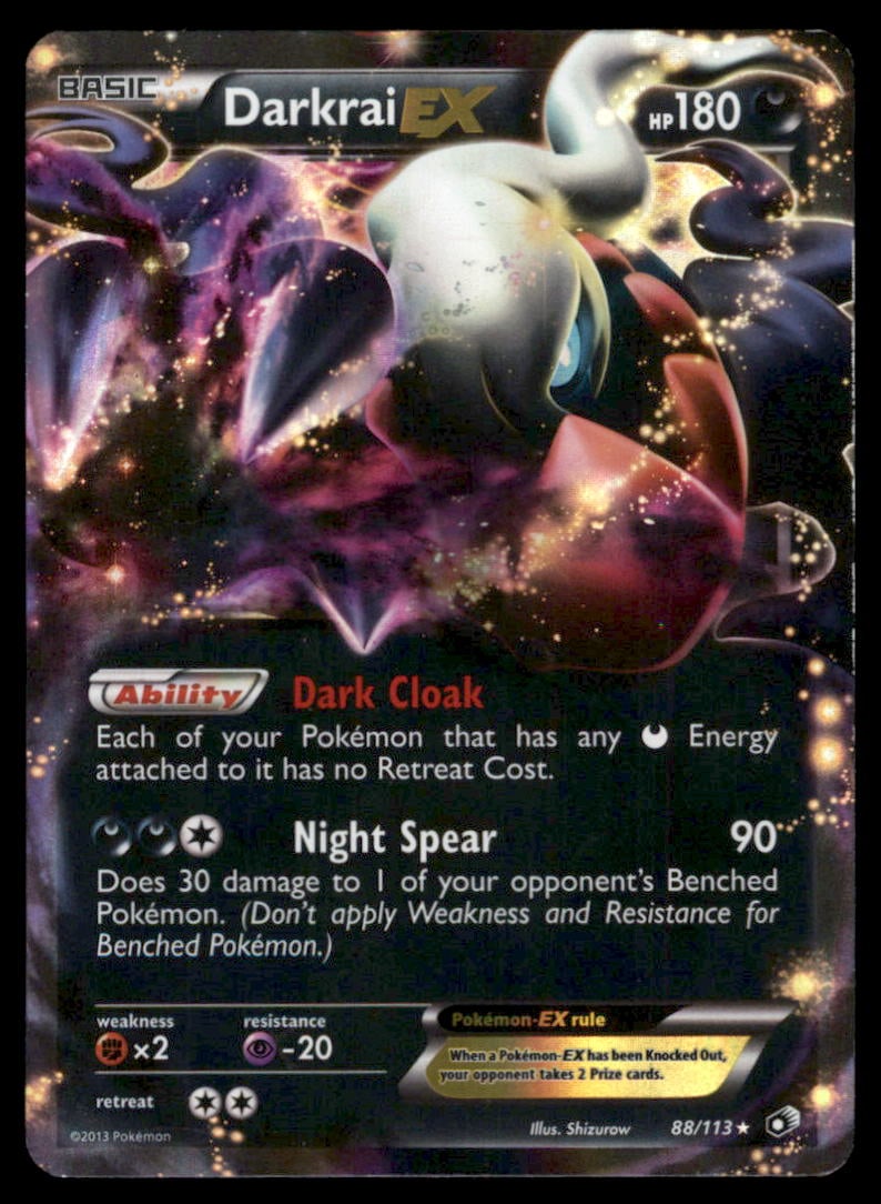 Darkrai EX Legendary Treasures #88/113 Holo Pokemon Card (1 of 2)