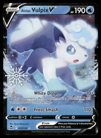 Alolan Vulpix V SWSH12: Silver Tempest #033/195 Holo Pokemon Card