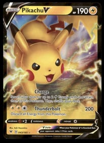 Pikachu V Battle Academy 2022 #043/185 Holo Pokemon Card
