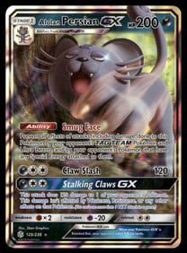 Alolan Persian GX SM - Cosmic Eclipse #129/236 Holo Pokemon Card