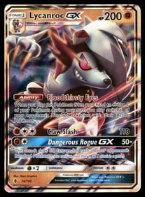 Lycanroc GX SM - Guardians Rising #74/145 Holo Pokemon Card