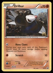Drilbur McDonald's Promos 2012 #008/012 Holo Pokemon Card