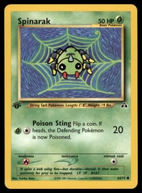 Spinarak Neo Discovery #64/75 1st. ED. Pokemon Card