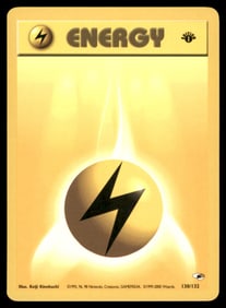 Lightning Energy Gym Challenge #130/132 1st. ED. Pokemon Card