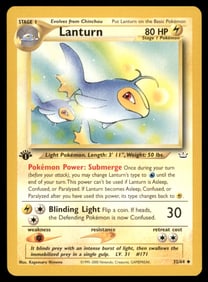 Lanturn Neo Genesis #038/111 1st. ED. Pokemon Card