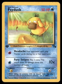 Psyduck Fossil #53/62 1st. ED. Pokemon Card