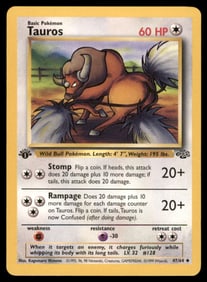 Tauros Jungle #47/64 1st. ED. Pokemon Card
