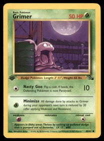 Grimer Fossil #48/62 1st. ED. Pokemon Card