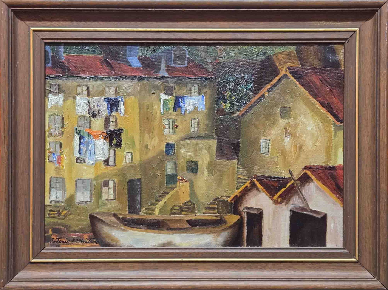 1960s Antonio Pietro Martino (1902 - 1988) PA Artist Oil On Canvas "Landscape" (1 of 8)