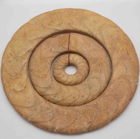 A Set Of Three Chinese Jade Round Loop Bi