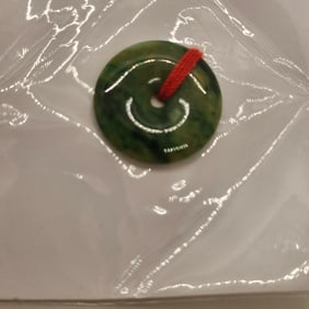 Natural Round Green Jade Jadeite Necklace MING0019