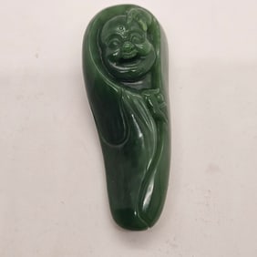 Natural Jade Jadeite Buddha Carved Pendant MING0022
