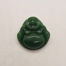Natural Jade Jadeite Buddha Carved Pendant MING0023
