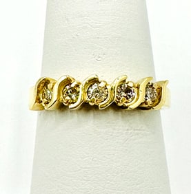 Natural Diamond Ring, 14KT Yellow Gold # 2238