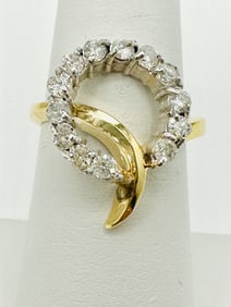 Natural Diamond Ring, 14KT Yellow and White Gold # 2288