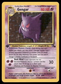 Gengar 1st ED. Fossil #20/62 Holo Pokemon Card