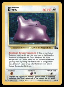 Ditto (3) Fossil #03/62 Holo Pokemon Card