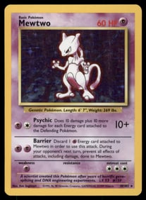 Mewtwo Base Set #010/102 Holo Pokemon Card