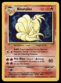 Ninetales Base Set #012/102 Holo Pokemon Card