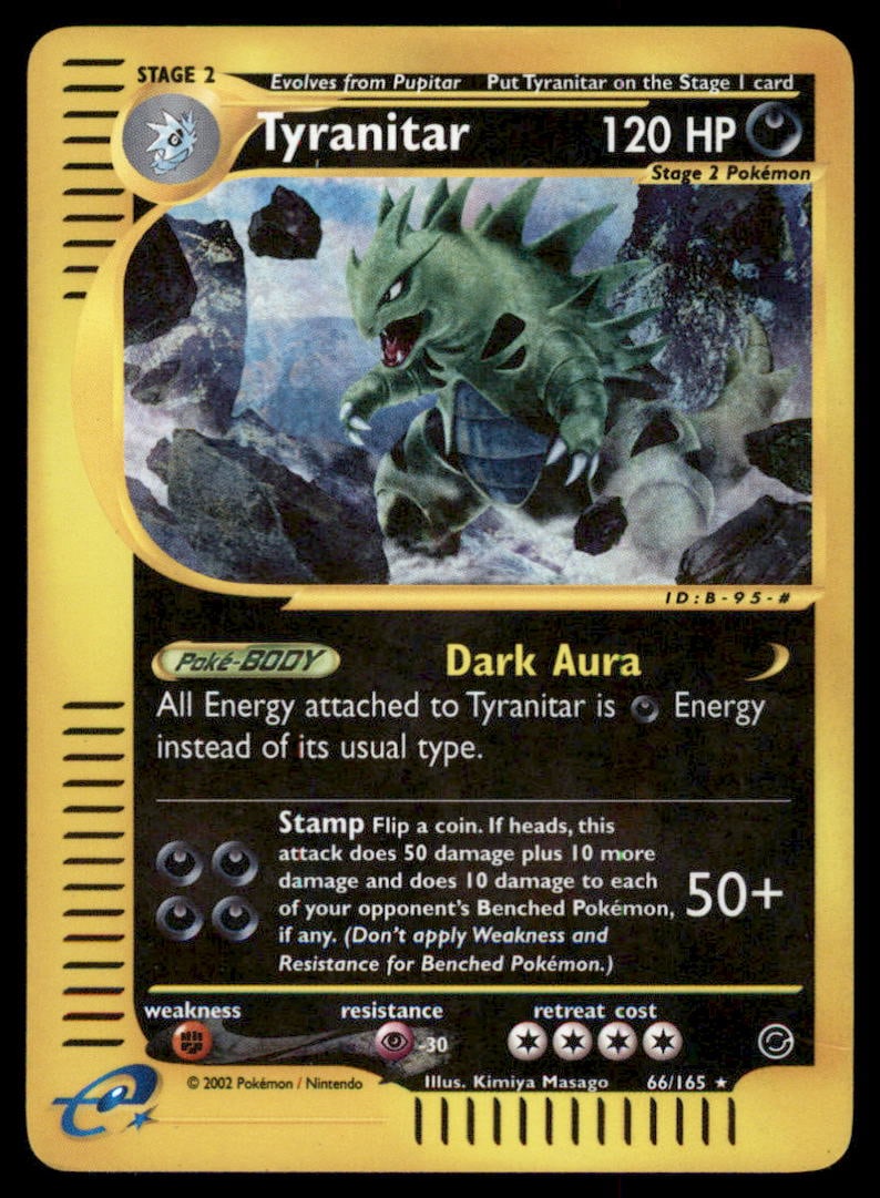 Tyranitar (66) Expedition #066/165 Reverse Holo Pokemon Card (1 of 2)