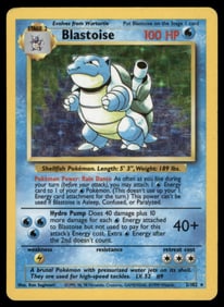 Blastoise Base Set #002/102 Holo Pokemon Card
