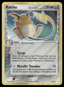 Raichu (Delta Species) Holon Phantoms #15/110 Holo Pokemon Card