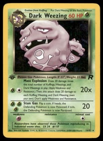 Dark Weezing 1st ED. Team Rocket #14/82 Holo Pokemon Card