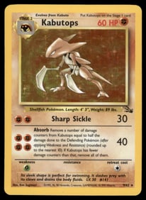 Kabutops (9) Fossil #09/62 Holo Pokemon Card