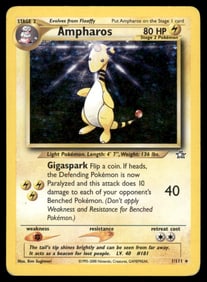 Ampharos Neo Genesis #001/111 Holo Pokemon Card