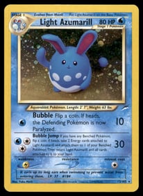 Light Azumarill Neo Destiny #013/105 Holo Pokemon Card
