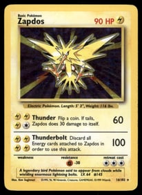 Zapdos Base Set #016/102 Holo Pokemon Card
