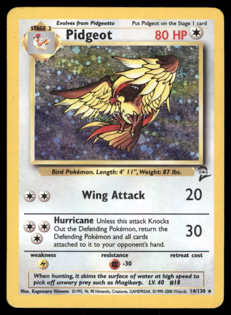 Pidgeot Base Set 2 #014/130 Holo Pokemon Card: Condition : HEAVY PLAY / DMG. We offer combined shipping on multiple items. Buyers may also arrange their own shipping. LiveShipping is a separate and independent option for shipping that is NOT a par