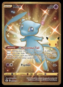 Mew (Secret) Celebrations #025/025 Holo Pokemon Card