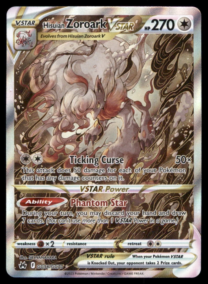 Hisuian Zoroark VSTAR Crown Zenith: Galarian Gallery #GG56/GG70 Holo Pokemon Card: We offer combined shipping on multiple items. Buyers may also arrange their own shipping. LiveShipping is a separate and independent option for shipping that is NOT a part of the auction house or thei