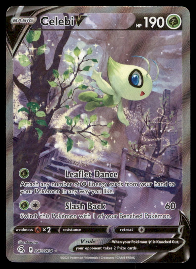 Celebi V (Alternate Full Art) SWSH08: Fusion Strike #245/264 Holo Pokemon Card: We offer combined shipping on multiple items. Buyers may also arrange their own shipping. LiveShipping is a separate and independent option for shipping that is NOT a part of the auction house or thei