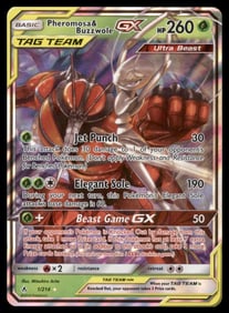 Pheromosa & Buzzwole GX SM - Unbroken Bonds #1/214 Holo Pokemon Card