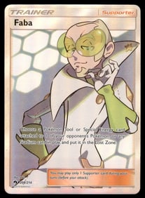 Faba (Full Art) SM - Lost Thunder #208/214 Holo Pokemon Card